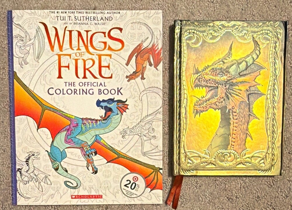 Wings of Fire Official Coloring Book by Tui T. Sutherland & Dragon Journal NEW